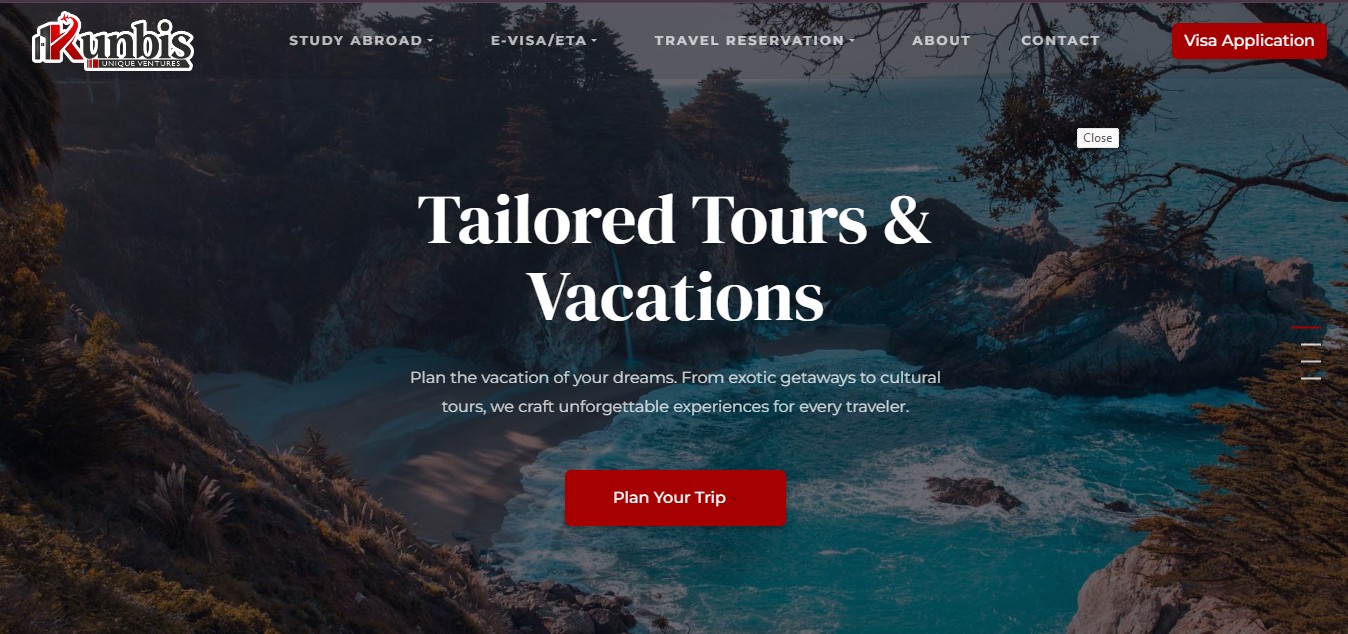 Kunbis Unique Travels website